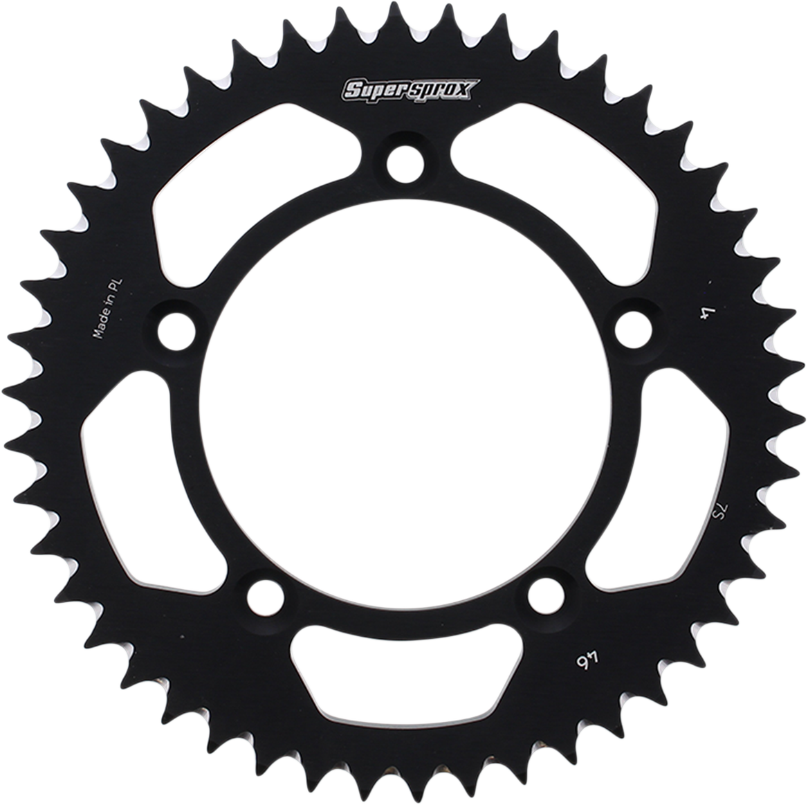 SUPERSPROX Rear Sprocket - Black - Husqvarna/KTM - 46 Tooth RAL-4-46 BLK