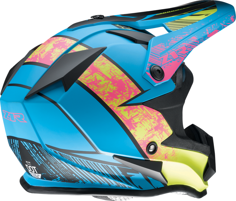 Z1R Youth F.I. Helmet - Fractal - MIPS - Matte Blue/Hi-Viz - Small 0111-1514