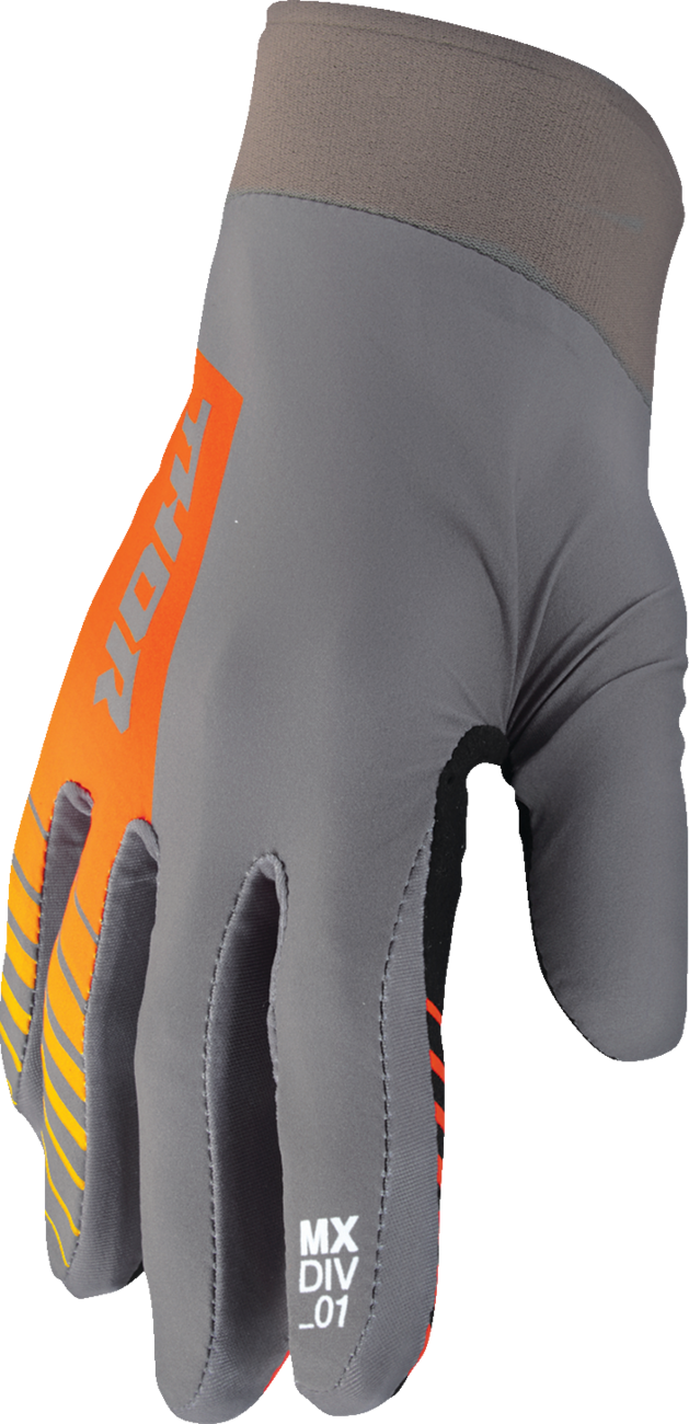 THOR Agile Gloves - Analog - Charcoal/Orange - Large 3330-7666