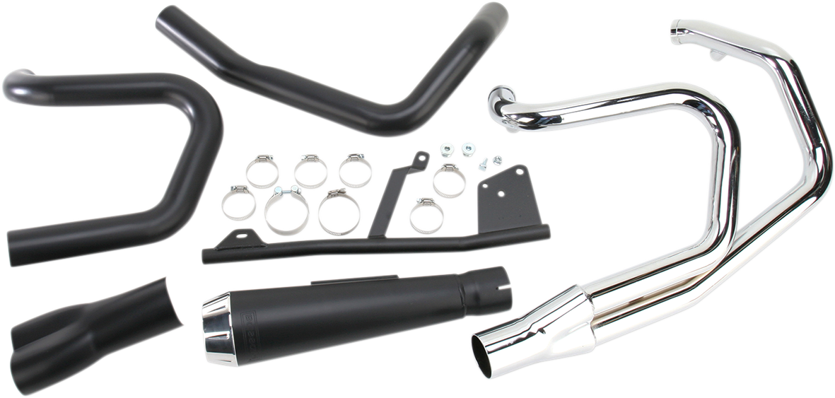 BASSANI XHAUST Road Rage Exhaust - Black - Short - '04-'13 XL 14122J