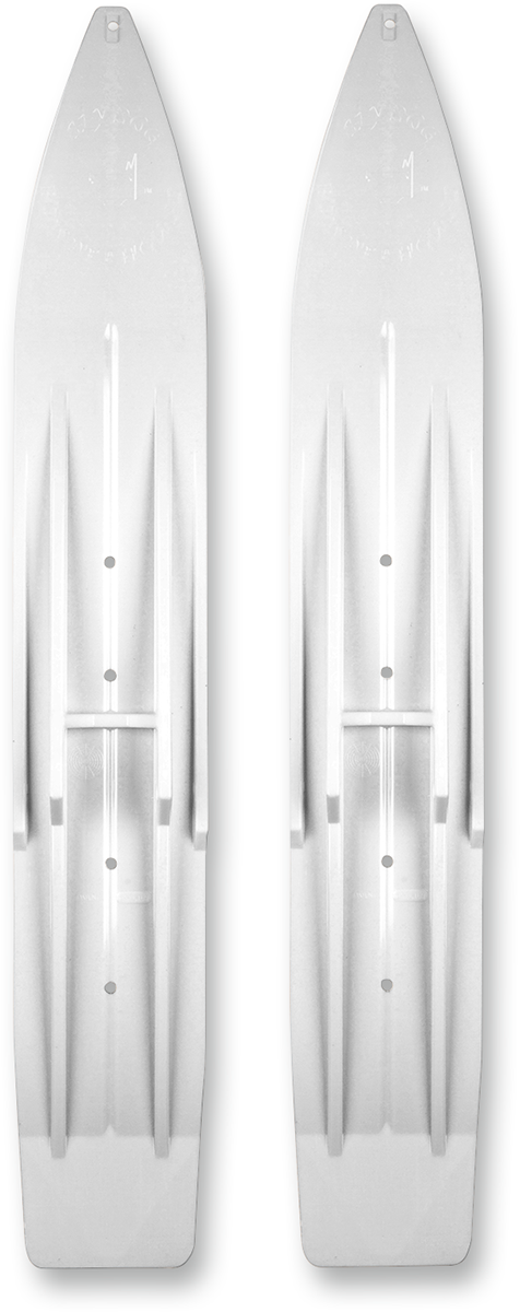 SLYDOG SKIS Powder Hound Skis - White - 7" - Pair PH7SOLWHTLOPBLK