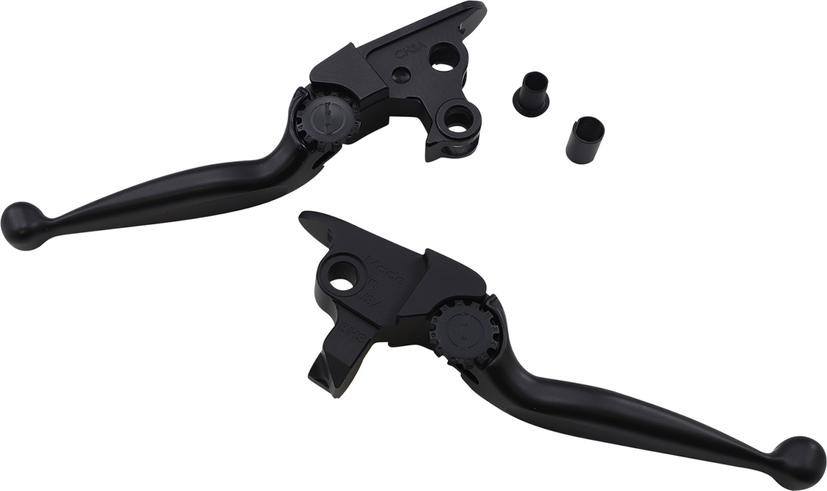 POWERSTANDS RACING Lever Set - Journey - Harley Davidson - Black 12-00616-22