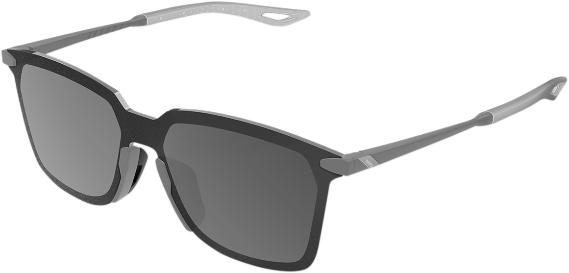 100% Legere Sunglasses - Square - Stone Gray - Black Mirror 61041-289-61