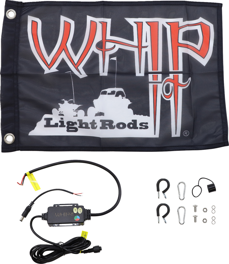 WHIPITLIGHTRODS 3' Light Rod Whip - Bluetooth - White SB-RGBBT-231