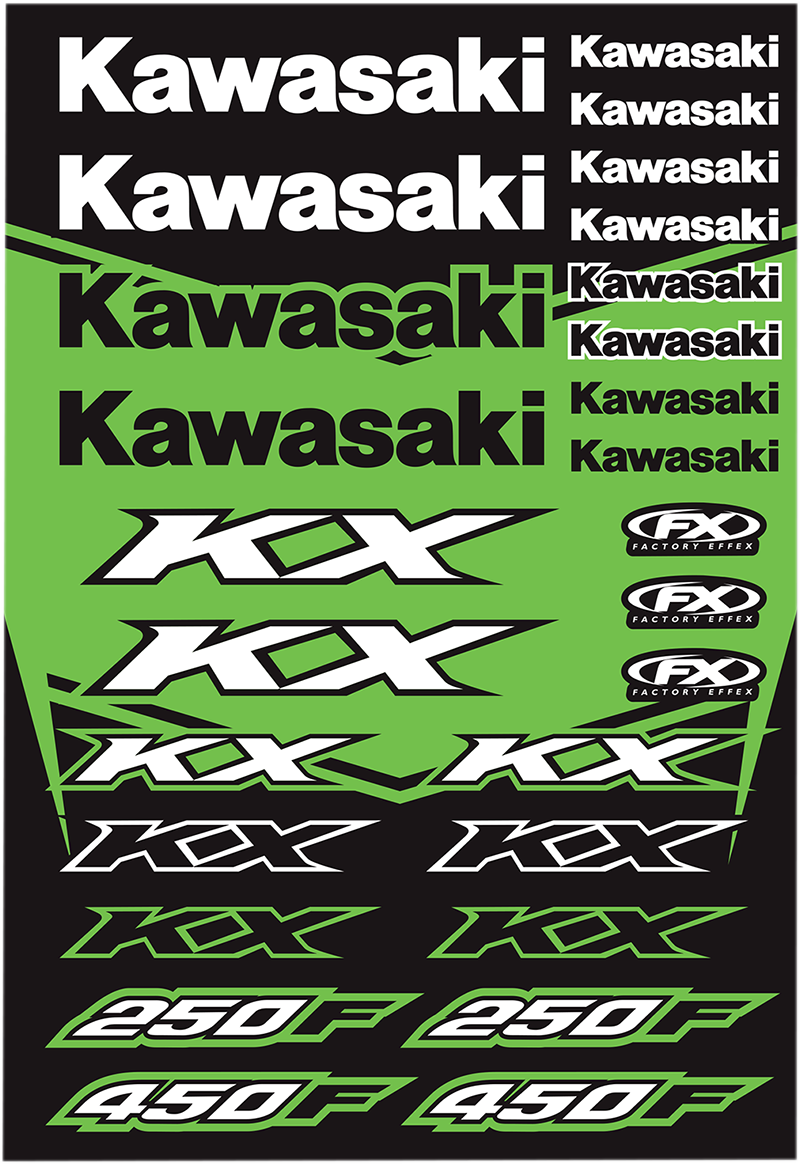 FACTORY EFFEX Decal Kit - Kawasaki KX 22-68130