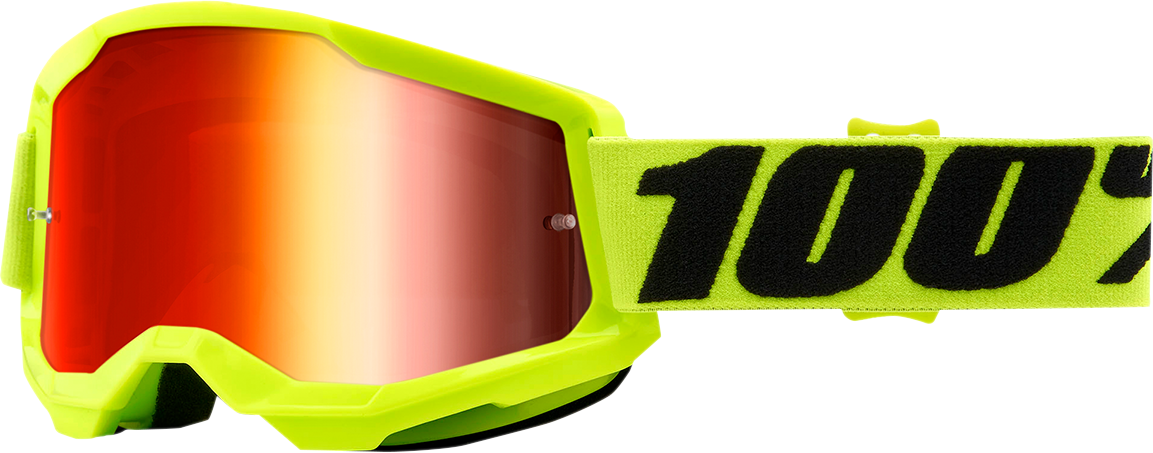 100% Strata 2 Goggles - Yellow - Red Mirror 50028-00003