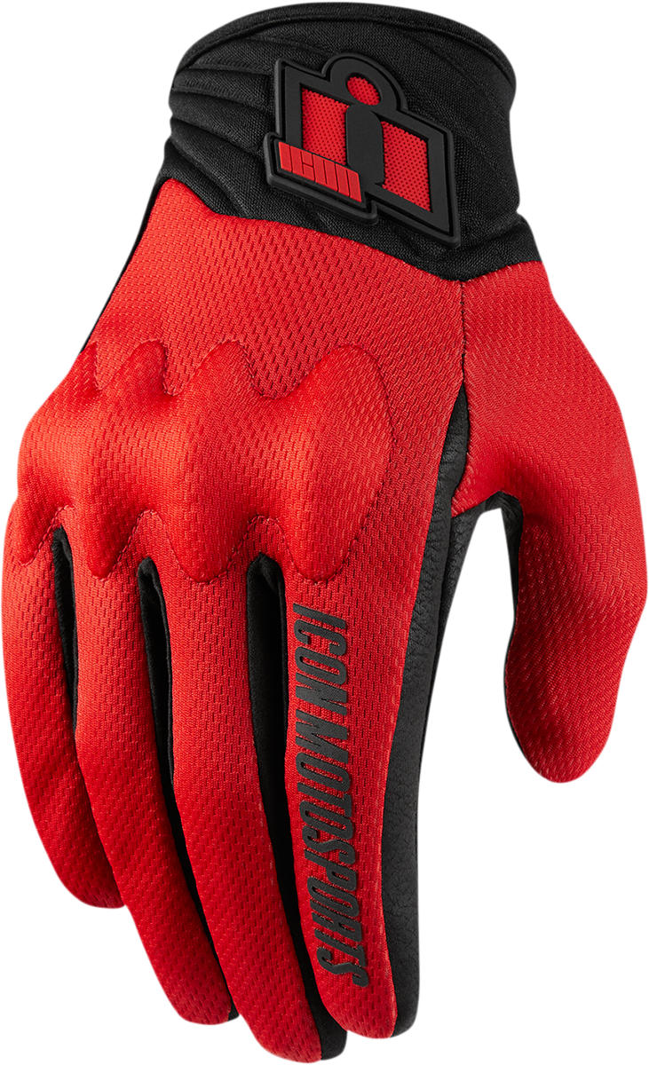 ICON Anthem 2 CE™ Handschuhe - Rot - Groß 3301-3685