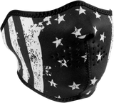 ZAN HEADGEAR Half Mask - Black/White Flag WNFM091H