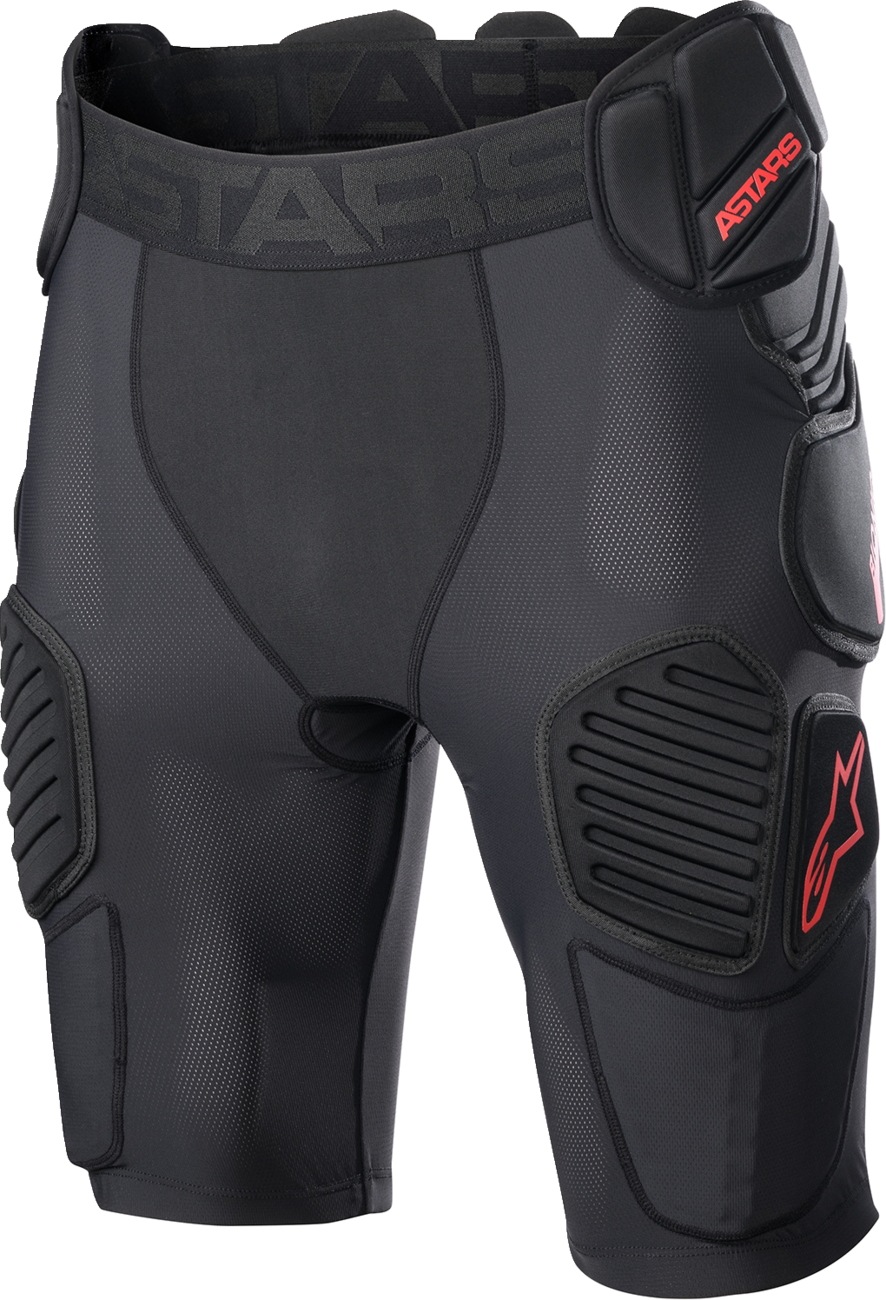 Pantalones cortos de protección ALPINESTARS Bionic Pro - Negro/Rojo - Pequeño 6507523-13-S 