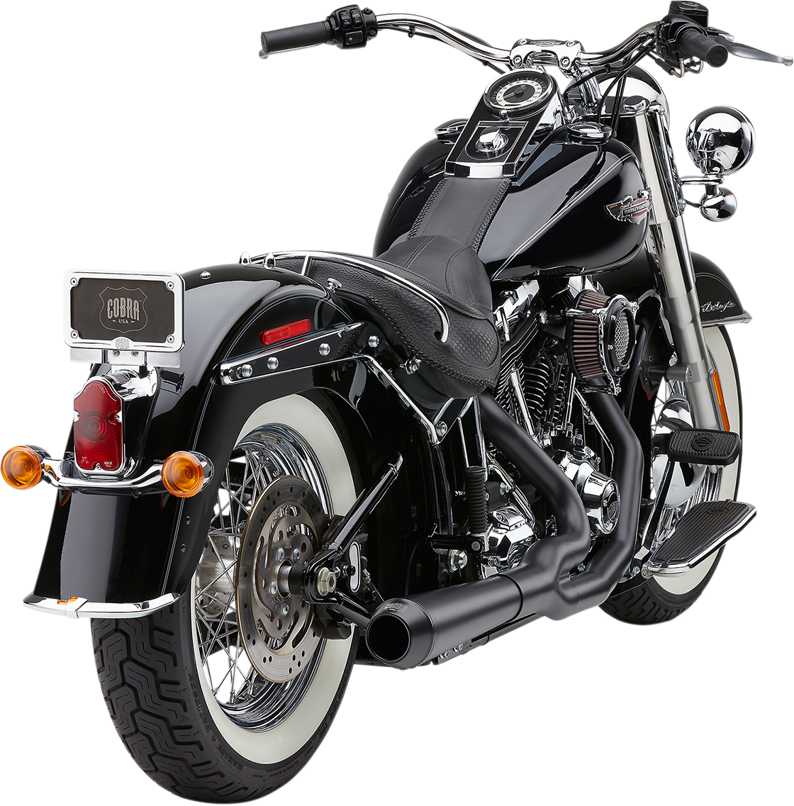 Escape COBRA El Diablo - Negro - Softail '12-'17 N/F FXSB/FXSE MODELOS 6483B 