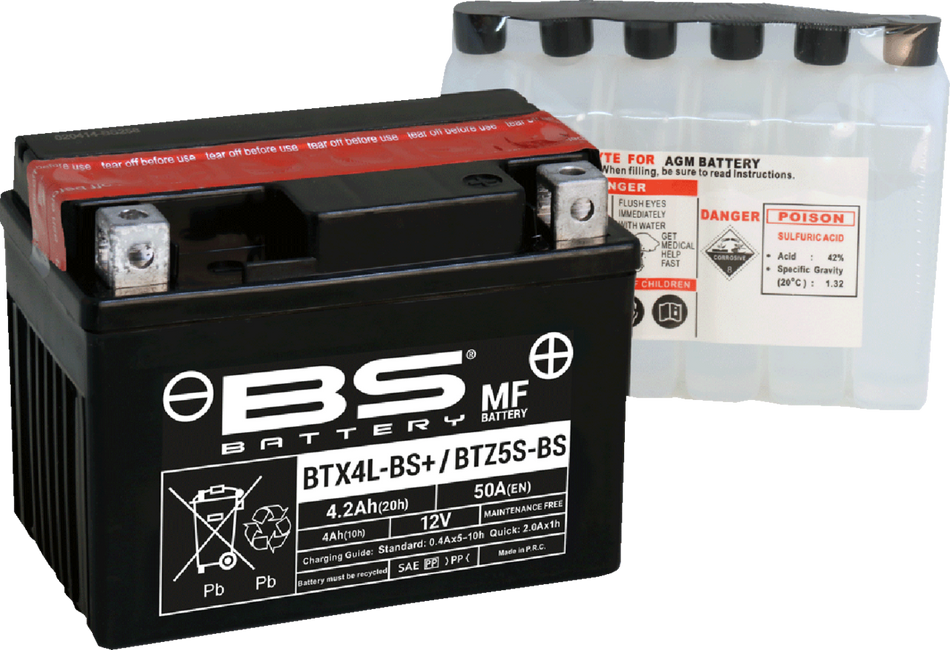 BS BATTERY Battery - BS BTZ5S-BS / BTX4L-BS (YTZ / YTX) 300617