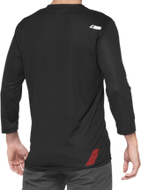 100% Airmatic 3/4 Sleeve Jersey - Black/Red - Small 40018-00005