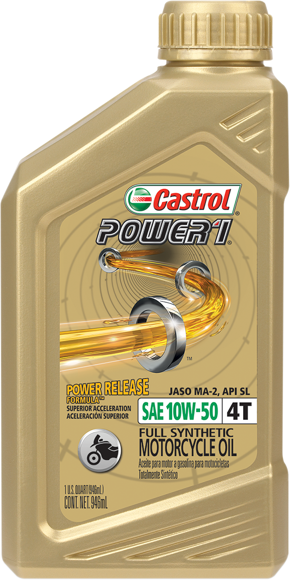 CASTROL Power 1® Synthetic Engine Oil - 10W-50 - 1 U.S. quart 15D2C1