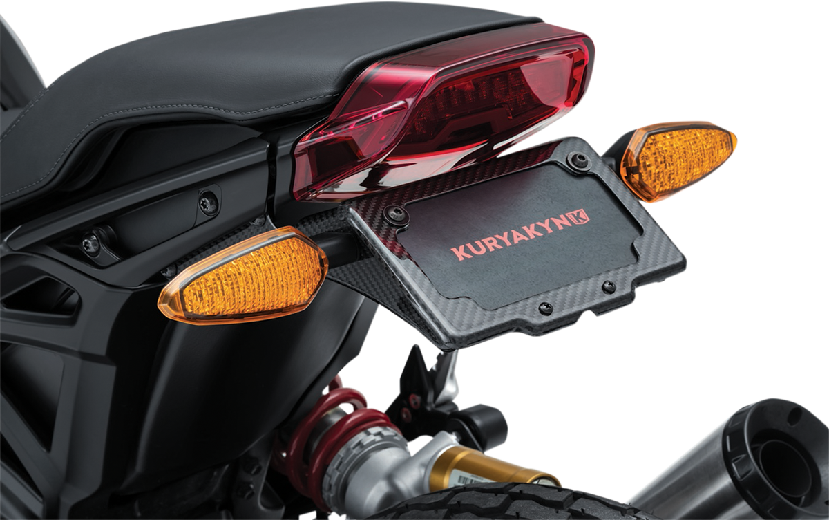 KURYAKYN License Plate Frame/Mount - Black - Indian 7634