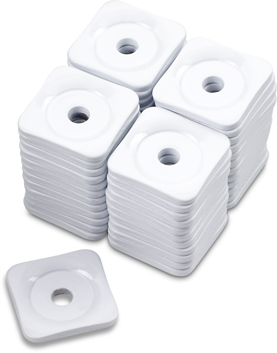 WOODY'S Support Plates - White - Square - 48 Pack ASG-3815-48