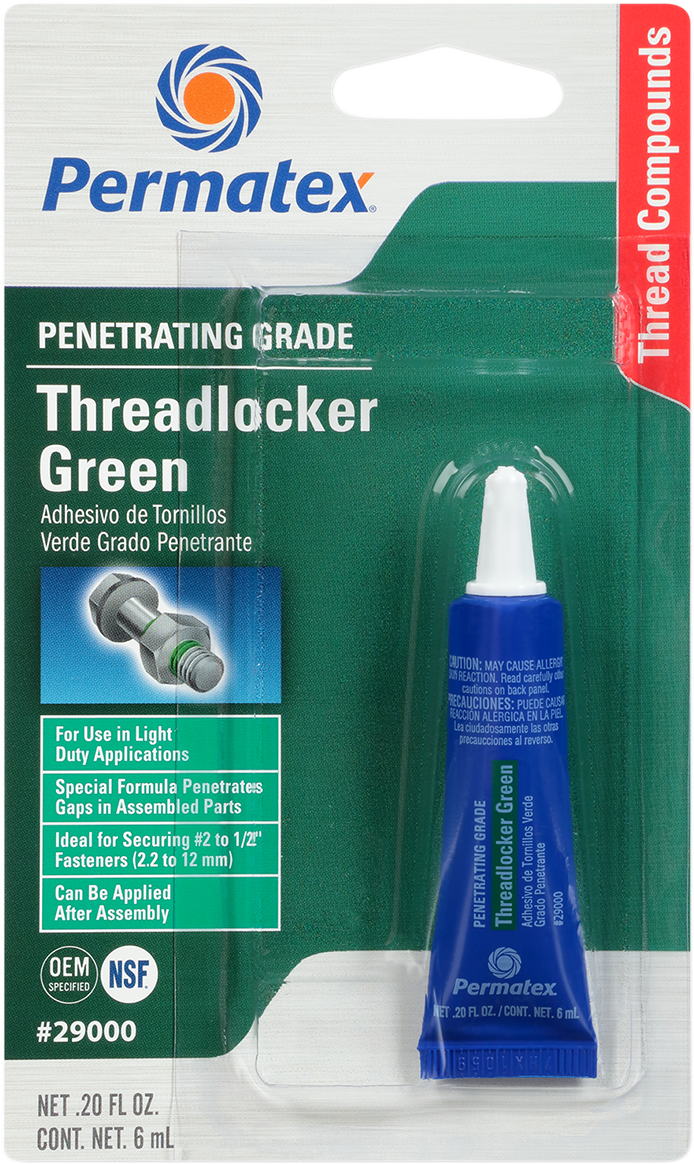 PERMATEX 290 Threadlocker - Green - 0.2 U.S. fl oz. 29000