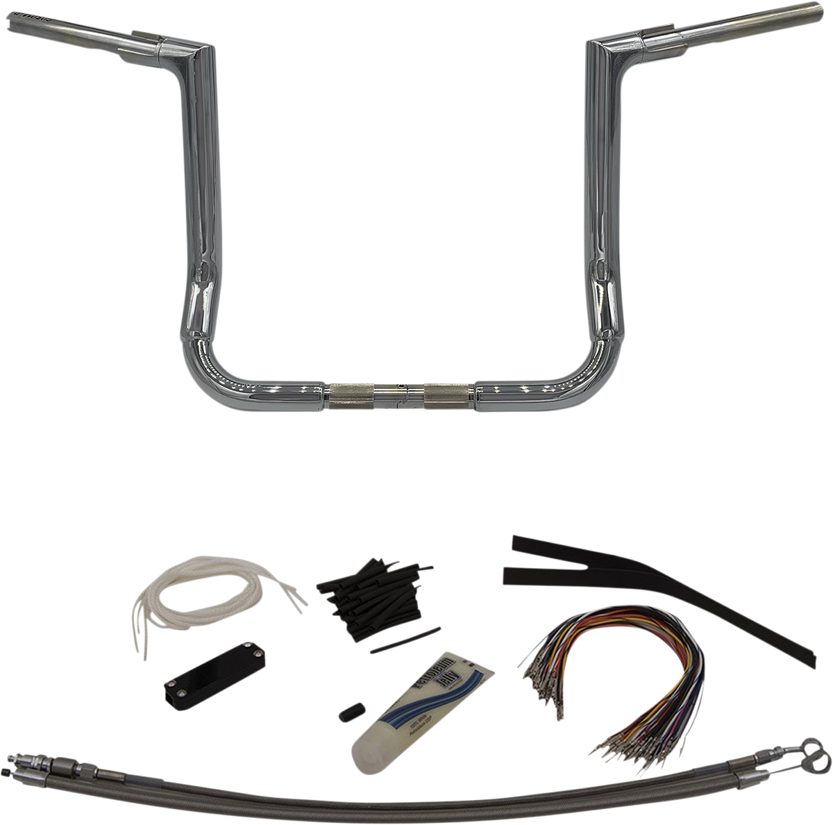 FAT BAGGERS INC. Handlebar Kit - Flat Top - 14" - Chrome 609114