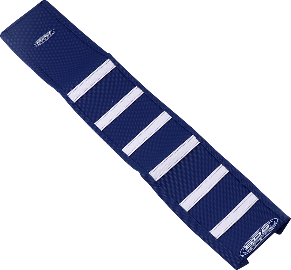 Funda de asiento SDG de 6 nervaduras - Costillas blancas/Parte superior azul/Lados azules 95942WDD 