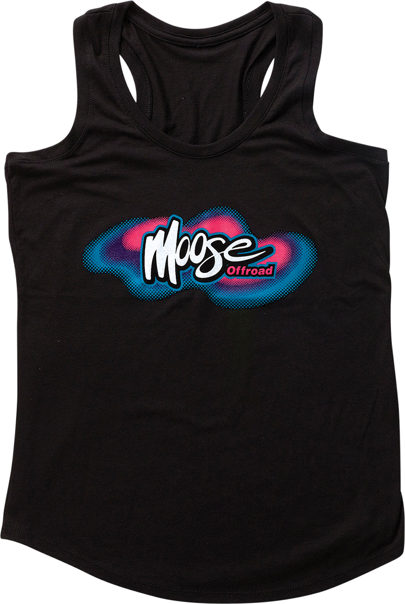 MOOSE RACING Women's Retro Tank T-Shirt - Black - Large 3031-4030