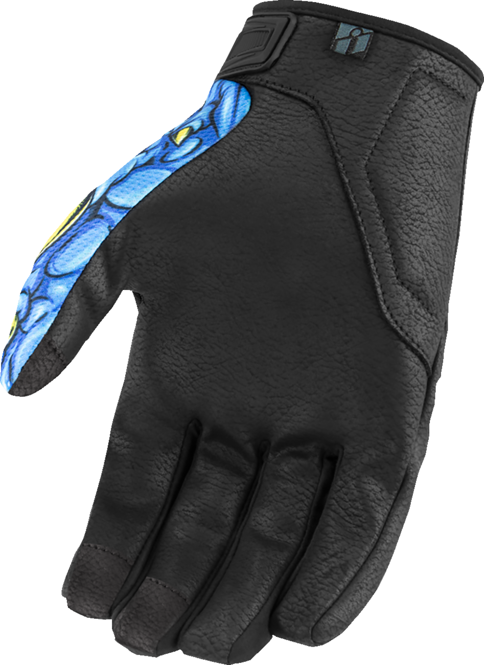 ICON Hooligan™ Kryola Kreep Gloves - Blue - Small 3301-4722