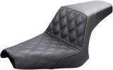 SADDLEMEN Step Up Seat - Front Lattice Stitched - Black Y13-16-172