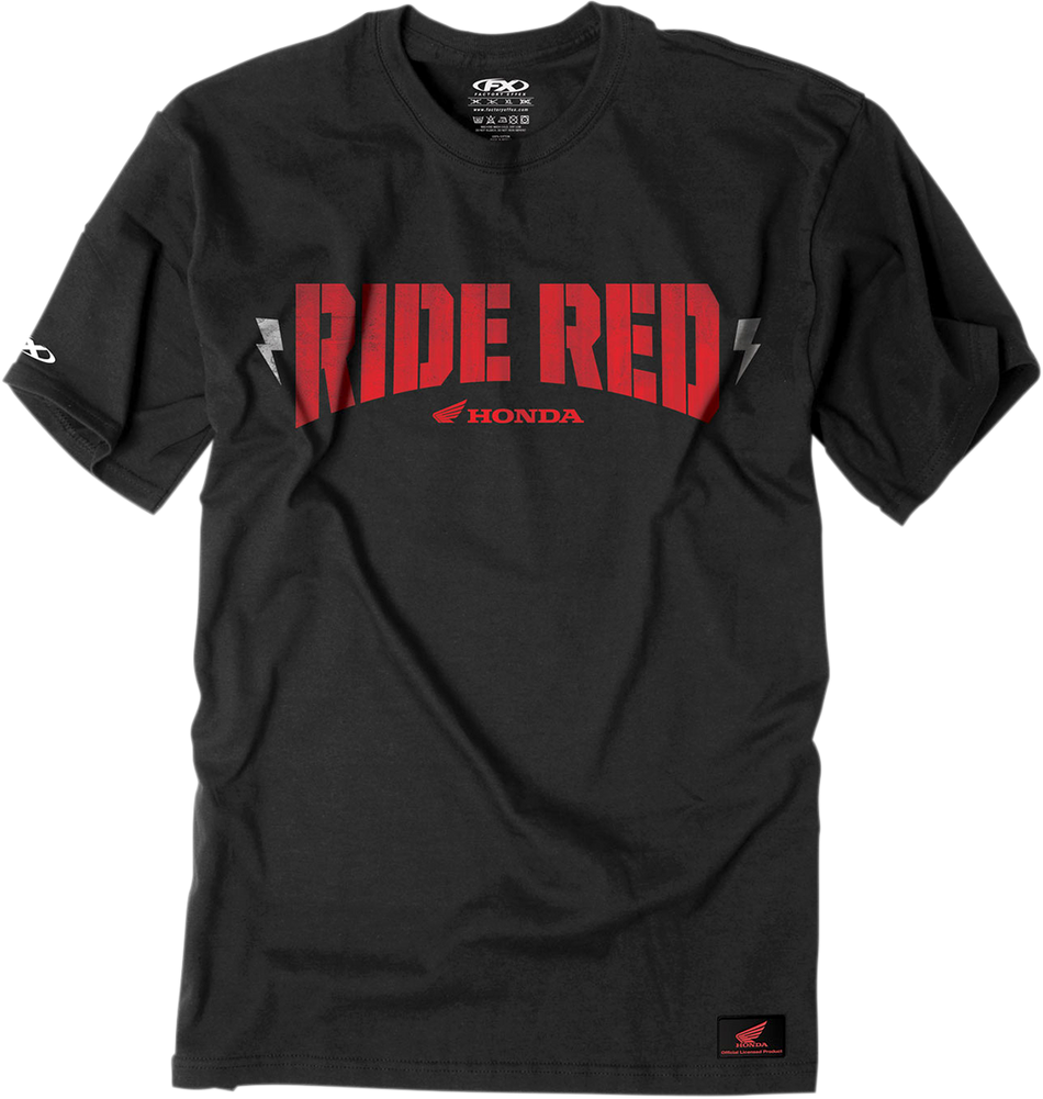 FACTORY EFFEX Honda Ride Bolt T-Shirt - Black - Large 16-88322