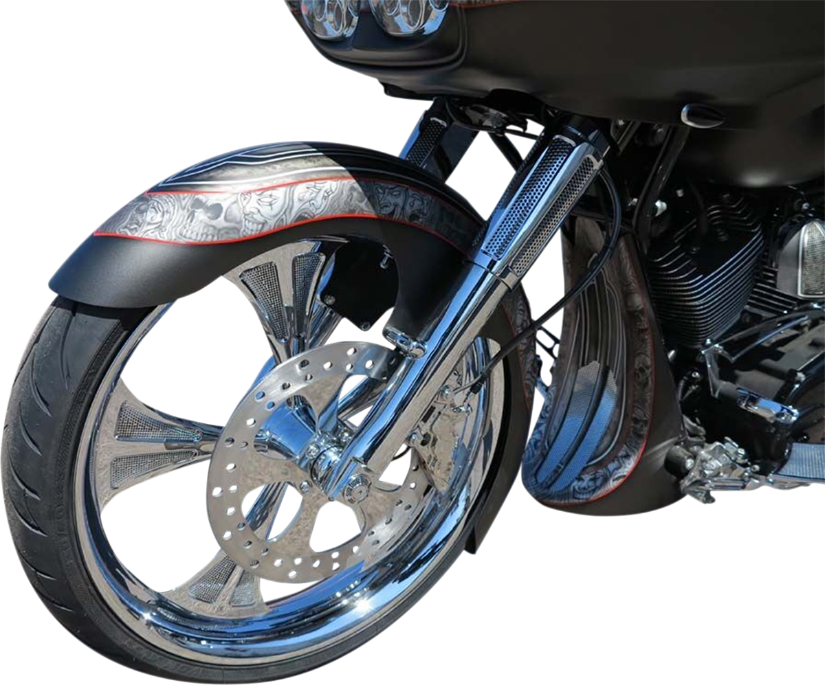 PAUL YAFFE BAGGER NATION Thicky Front Fender - 26" Wheel - With Satin Spacers PYO:THICKY26-13E-S