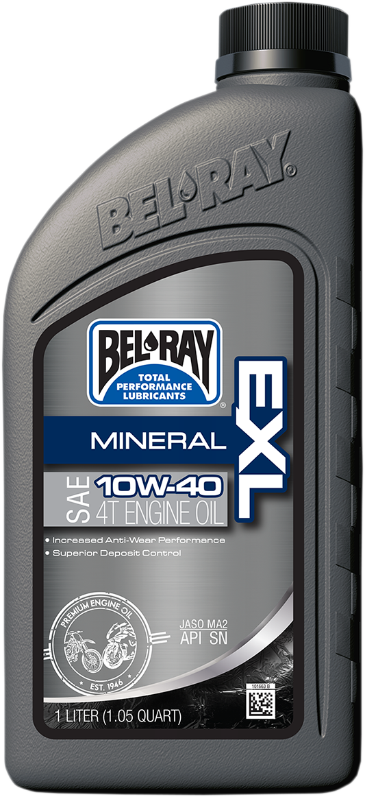 BEL-RAY EXL 4T Mineral Oil - 10W-40 - 1L 99090-B1LW