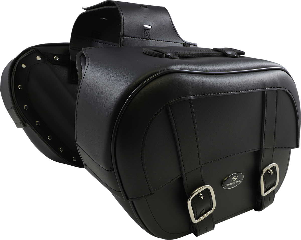 SADDLEMEN Drifter Saddlebags with Shock Cutaway - Black 3501-0576