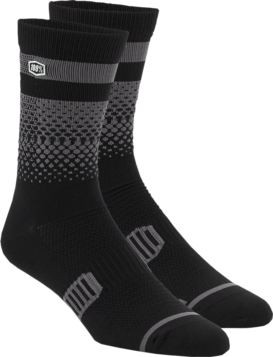 100% Advocate Socks - Black/Charcoal - Large/XL 24017-376-18