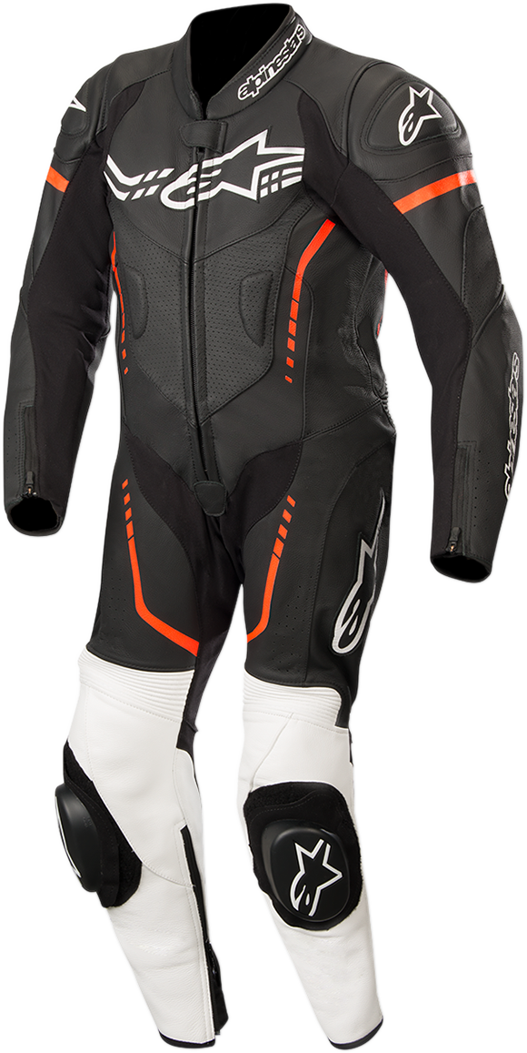 ALPINESTARS Youth GP Plus 1-Piece Leather Suit - Black/White/Red Fluorescent - US 28 / EU 150 31405181231150