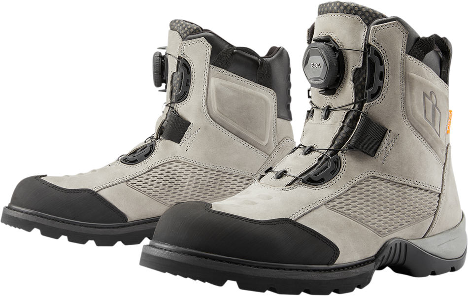 ICON Stormhawk Boots - Gray - Size 8.5 3403-1175