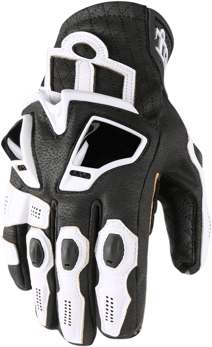 ICON Hypersport™ Short Gloves - White - Medium 3301-3552