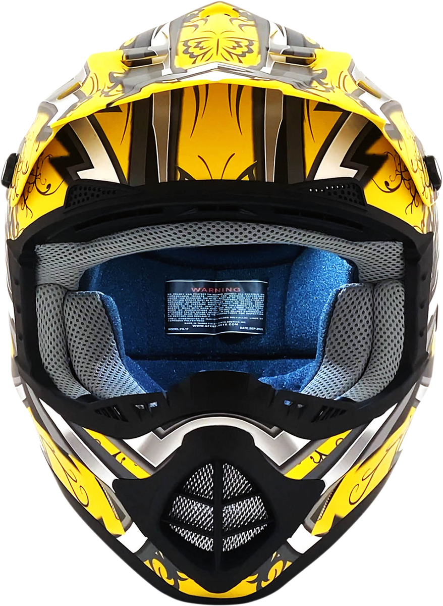 AFX FX-17Y Helmet - Butterfly - Matte Yellow - Small 0111-1393