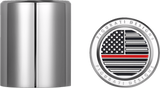 FIGURATI DESIGNS Docking Hardware Covers - American Flag - Red Line - Short - Stainless Steel FD73-DC-2530-SS