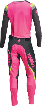 THOR Women's Pulse Rev Pants - Charcoal/Pink - 7/8 2902-0297