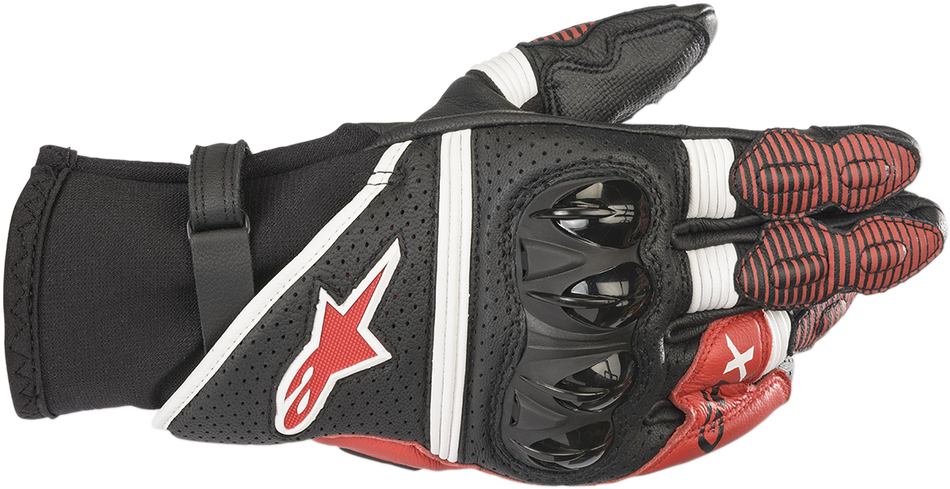 ALPINESTARS GPX V2 Gloves - Black/White/Bright Red - Medium 3567219-1304-M