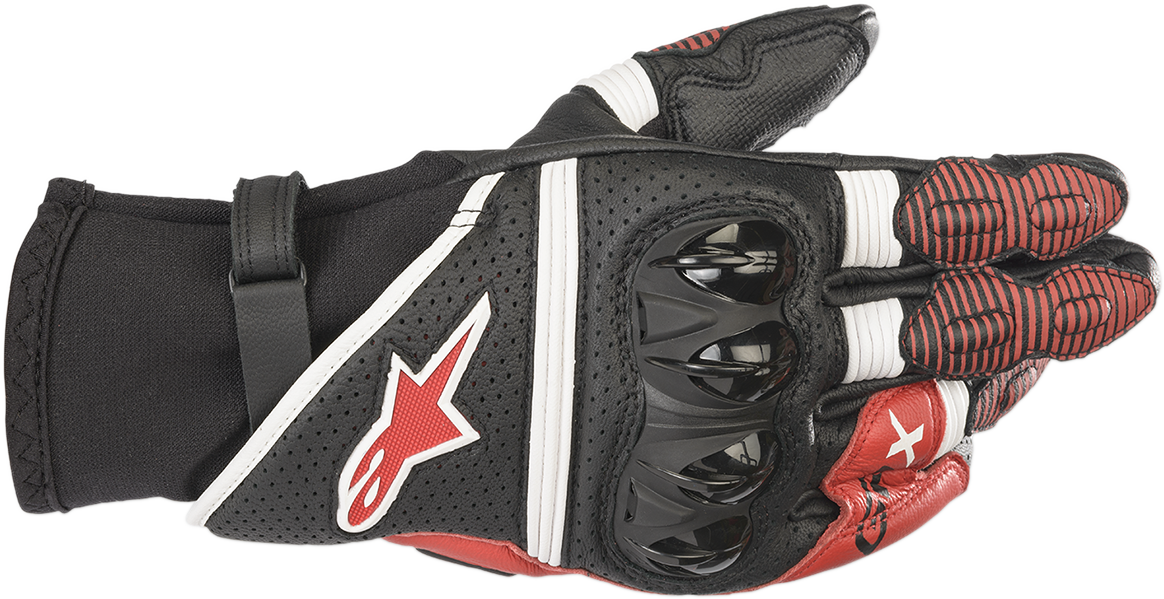 Guantes ALPINESTARS GPX V2 - Negro/Blanco/Rojo brillante - Grande 3567219-1304-L 