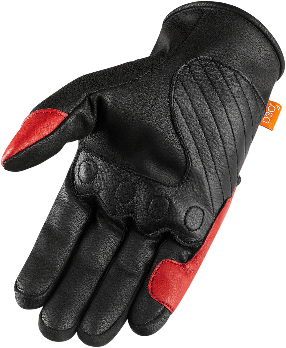 ICON Contra2 Gloves - Red - XL 3301-3710