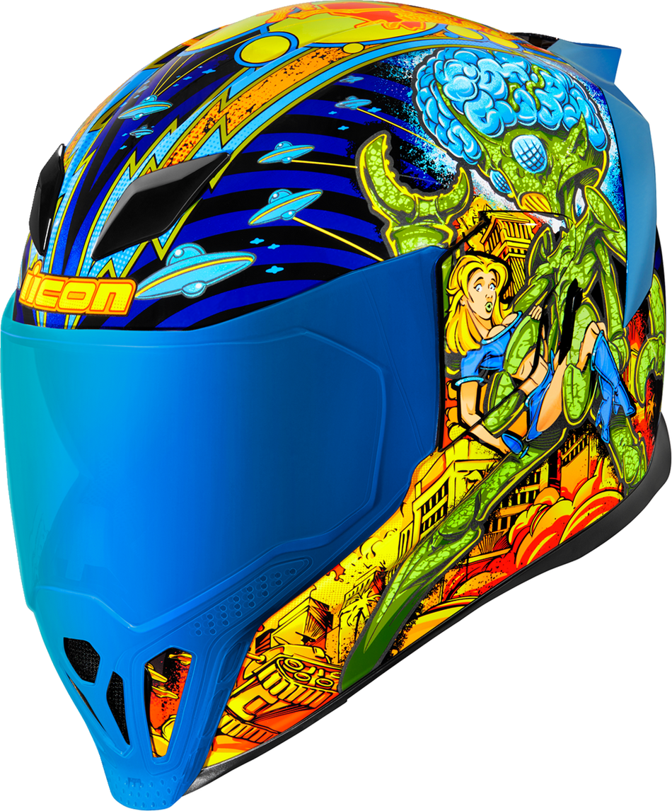 Open Box new ICON Airflite™ Helmet - Bugoid Blitz - Blue - Large 0101-15549
