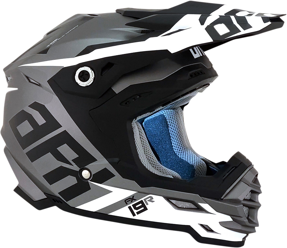 AFX FX-19R Helmet - Racing - Frost Gray - Large 0110-7075