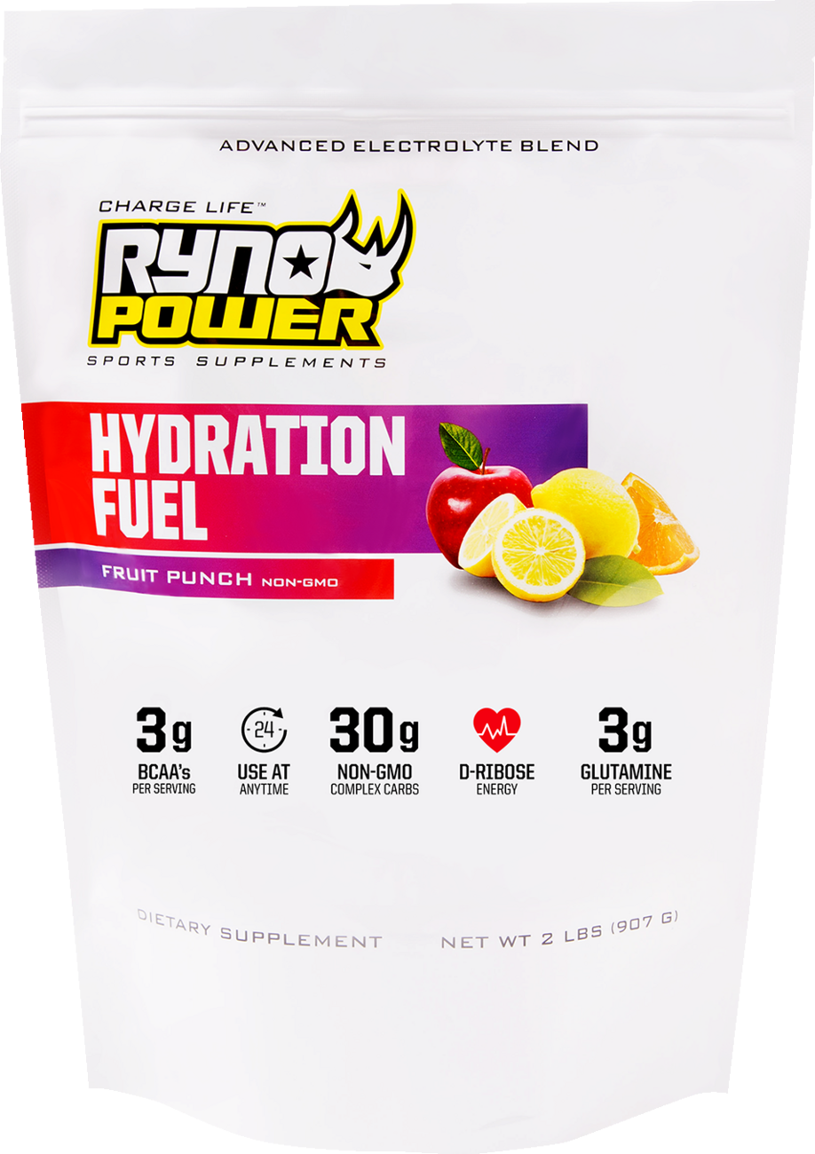 RYNO POWER Hydration Fuel Drink Mix - Fruit Punch - 2 lb - 20 Servings HYD487