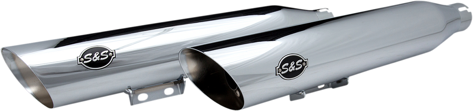 S&S CYCLE Slash Cut Mufflers - 50 State - Chrome 550-0756B