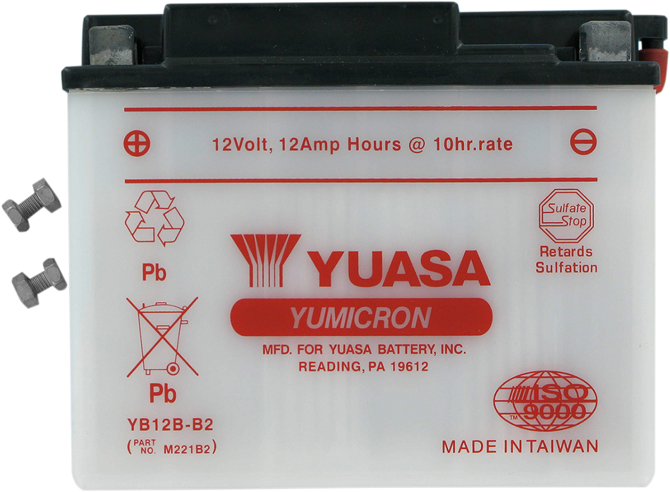 YUASA Battery - YB12B-B2 YUAM221B2