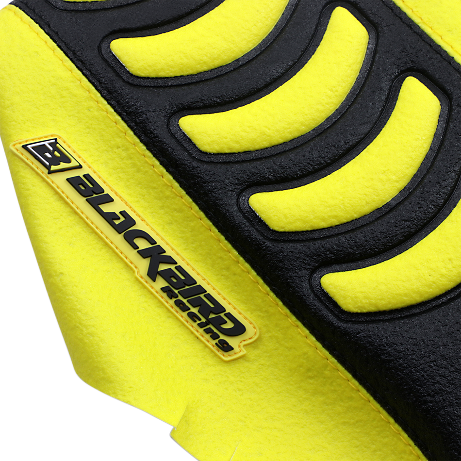 BLACKBIRD RACING Double Grip 3 Seat Cover - Black/Yellow - Suzuki 1323HUS