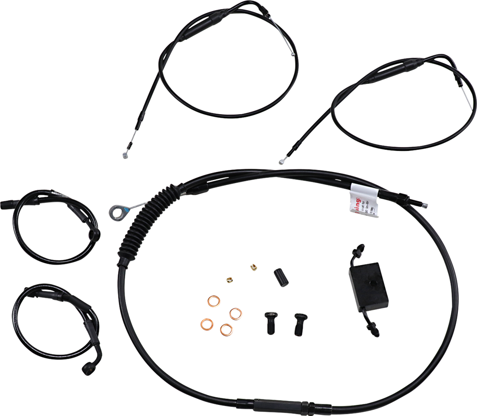 BURLY BRAND Handlebar Cable and Brake Line Kit - Extended - Sportsters - Clubman Handlebars - ABS B30-1270
