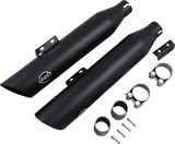 S&S CYCLE Slash Cut Mufflers - 50 State - Black 550-0752B