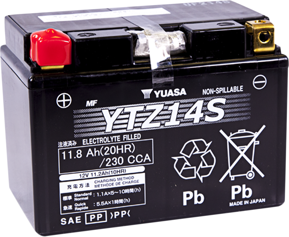YUASA AGM Battery - YTZ14S YUAM72Z14