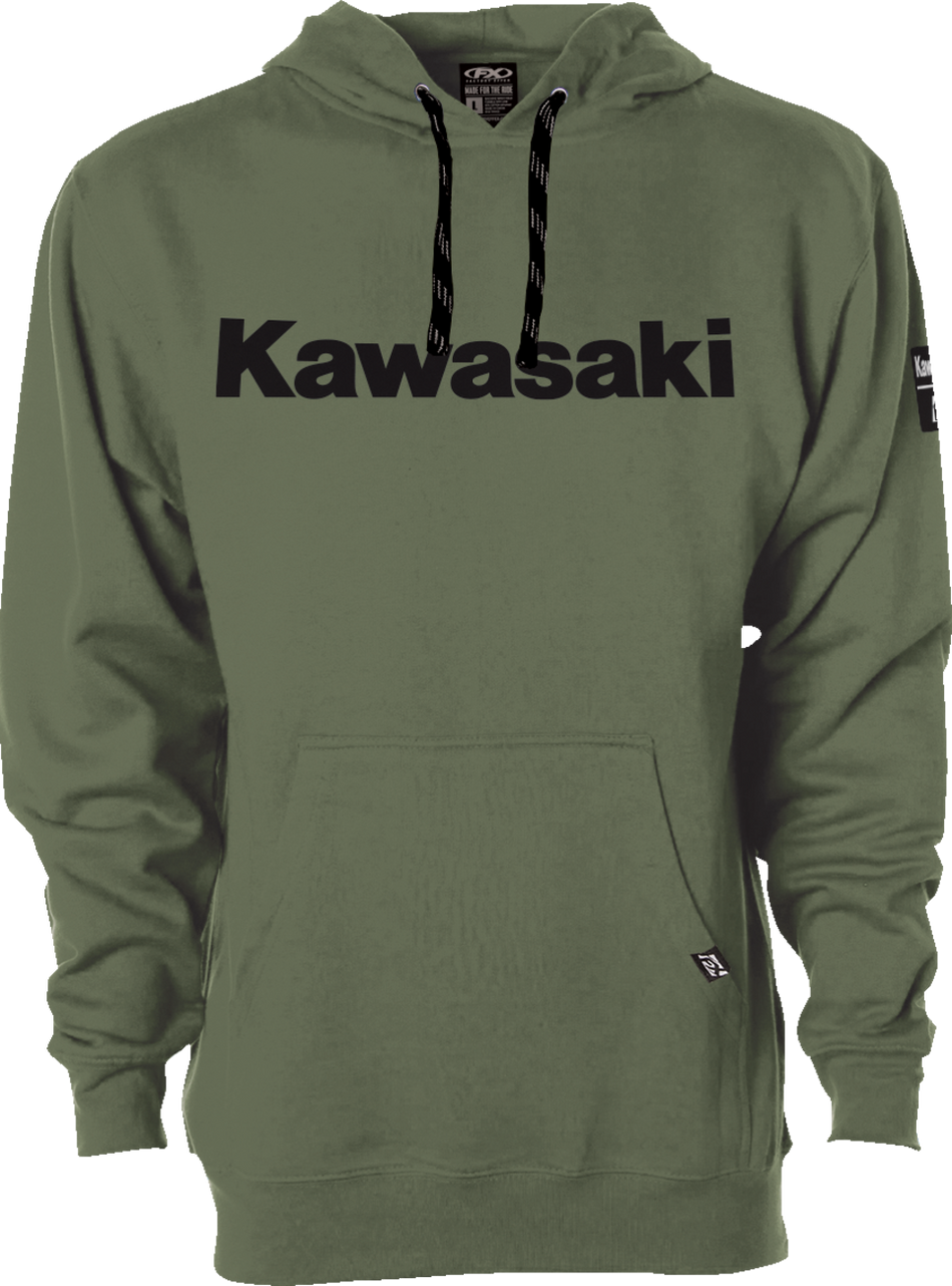 FACTORY EFFEX Kawasaki Squad Pullover Hoodie - Army Green - Large 26-88104