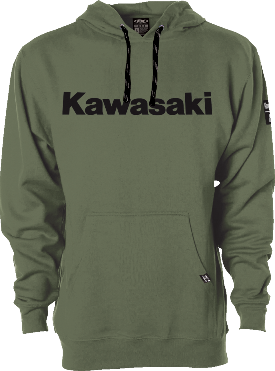 FACTORY EFFEX Kawasaki Squad Pullover-Kapuzenpullover, Armeegrün, Größe L, 26-88104 